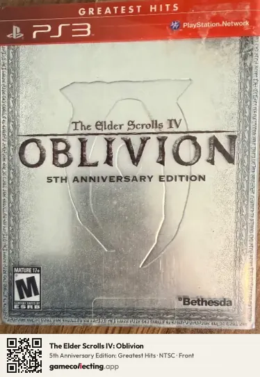 The Elder Scrolls IV: Oblivion PlayStation 3, NTSC box front