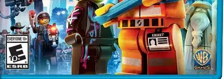 The LEGO Movie Videogame, the ESRB box on its front
