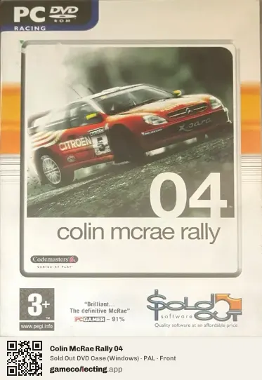 Colin McRae Rally 04 Computer, PAL box front