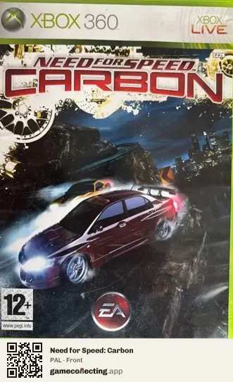 Need for Speed: Carbon Xbox 360, PAL box front