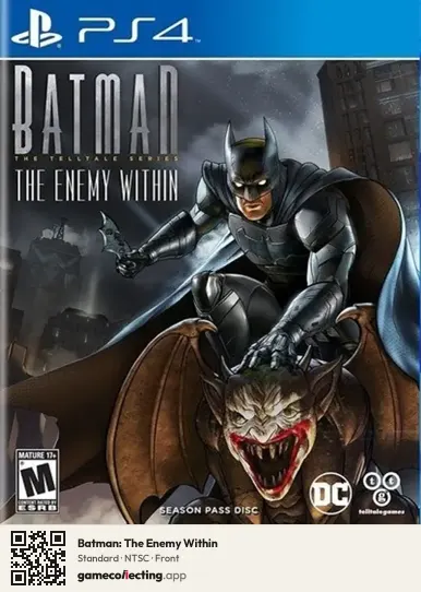 Batman: The Enemy Within PlayStation 4, NTSC box front
