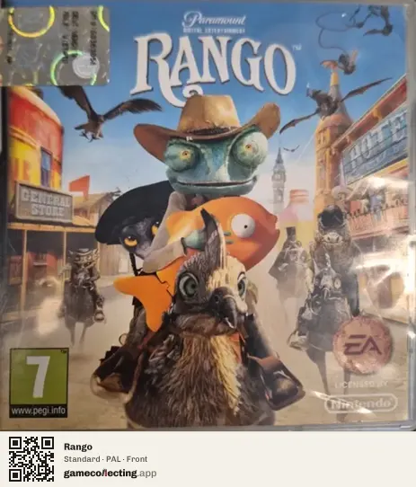 Rango Nintendo DS, PAL box front