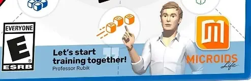 Professor Rubik's Brain Fitness, the ESRB box on its front