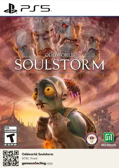 Oddworld: Soulstorm PlayStation 5, NTSC box front