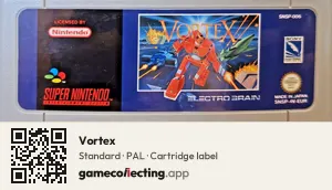 Vortex Super Nintendo Entertainment System, PAL cartridge label