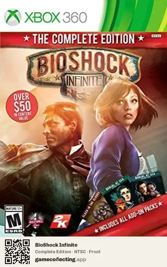 BioShock Infinite Xbox 360, NTSC box front