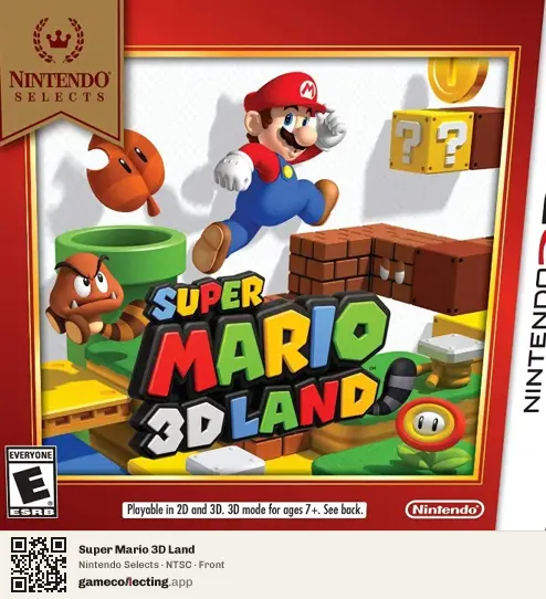 Super Mario 3D Land Nintendo 3DS, NTSC box front