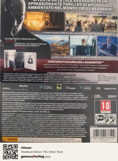 Hitman Xbox One, Italy box back