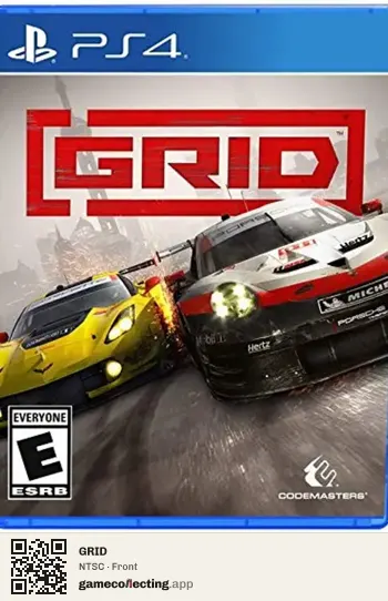 GRID PlayStation 4, NTSC box front