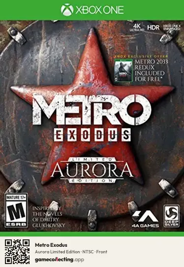 Metro Exodus Xbox One, NTSC box front