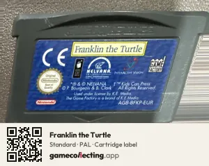 Franklin the Turtle Game Boy Advance, PAL cartridge label