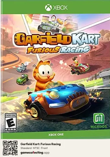 Garfield Kart: Furious Racing Xbox One, NTSC box front
