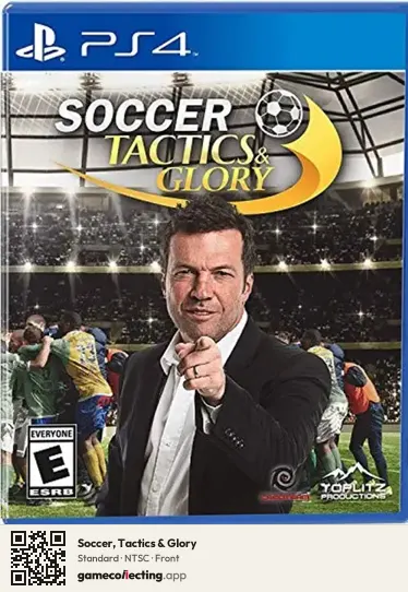 Soccer, Tactics & Glory PlayStation 4, NTSC box front