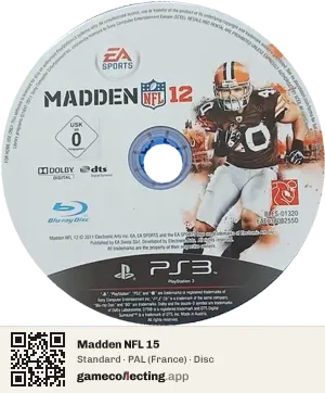 Madden NFL 15 PlayStation 3, PAL disc