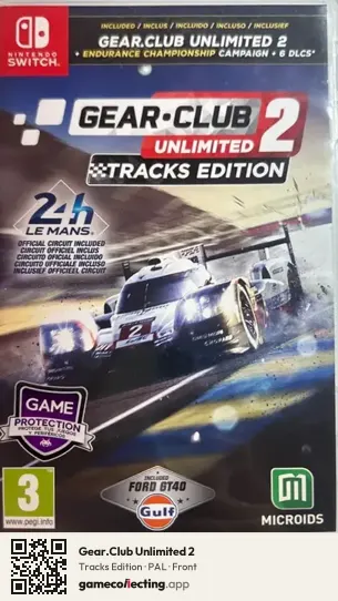 Gear.Club Unlimited 2 Nintendo Switch, PAL box front