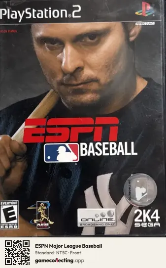 ESPN Major League Baseball PlayStation 2, NTSC box front