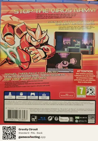 Gravity Circuit PlayStation 4, PAL box back