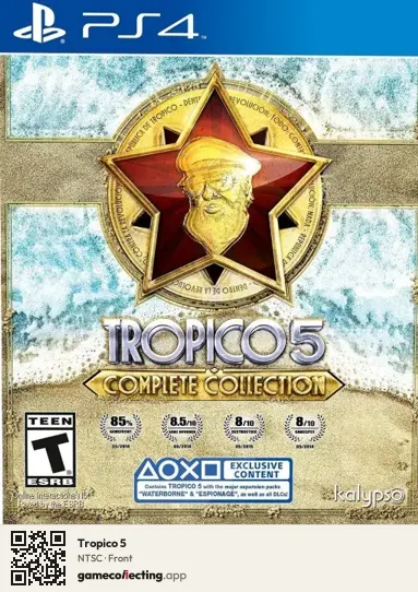 Tropico 5 PlayStation 4, NTSC box front