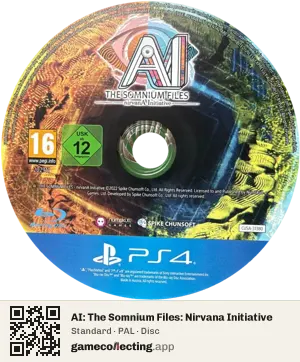AI: The Somnium Files: Nirvana Initiative PlayStation 4, PAL disc