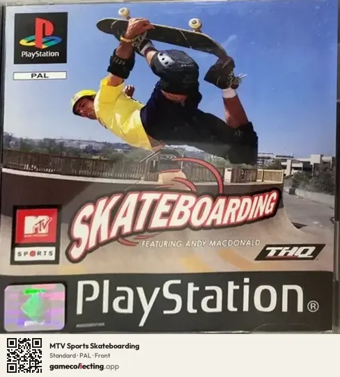 MTV Sports Skateboarding PlayStation, PAL box front