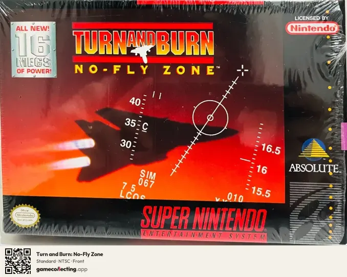 Turn and Burn: No-Fly Zone Super Nintendo Entertainment System, NTSC box front
