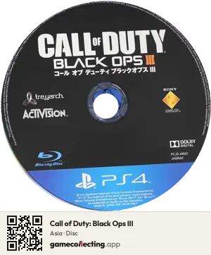 Call of Duty: Black Ops III PlayStation 4, Asia disc