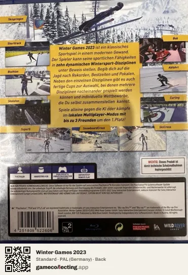 Winter Games 2023 PlayStation 4, Germany box back