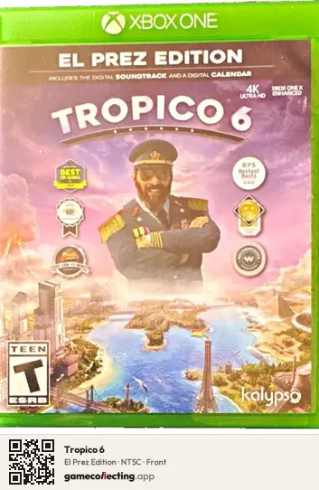 Tropico 6 Xbox One, NTSC box front