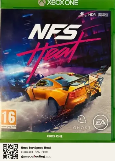 Need for Speed Heat Xbox One, PAL box front
