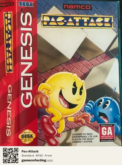 Pac-Attack Sega Mega Drive / Genesis, NTSC box front