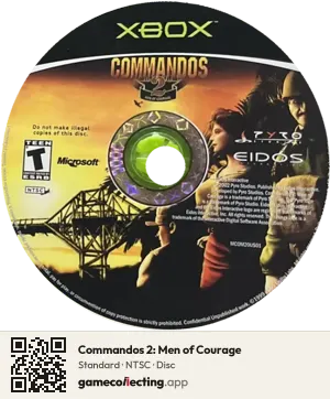 Commandos 2: Men of Courage Xbox, NTSC disc