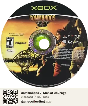 Commandos 2: Men of Courage Xbox, NTSC disc