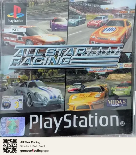 All Star Racing PlayStation, PAL box front