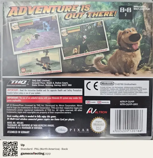 Up Nintendo DS, North America box back