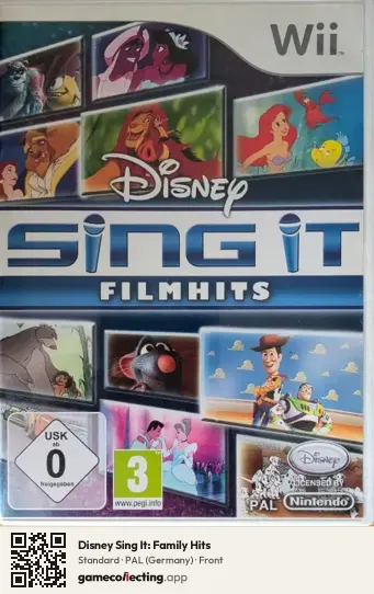 Disney Sing It: Family Hits Nintendo Wii, Germany box front