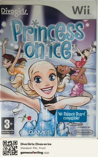 Diva Girls: Divas on Ice Nintendo Wii, PAL box front