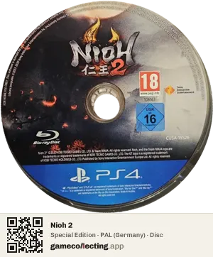 Nioh 2 PlayStation 4, PAL disc