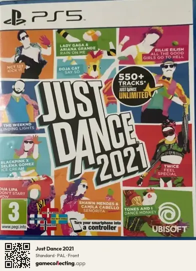 Just Dance 2021 PlayStation 5, PAL box front