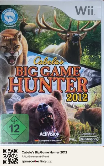 Cabela's Big Game Hunter 2012 Nintendo Wii, Germany box front