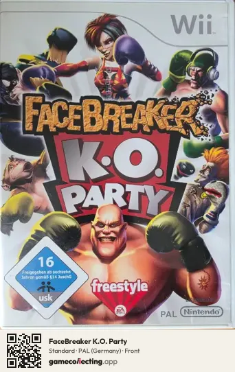 FaceBreaker K.O. Party Nintendo Wii, Germany box front