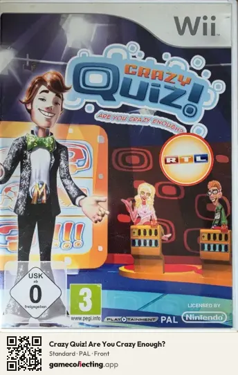 Crazy Quiz! Are You Crazy Enough? Nintendo Wii, PAL box front