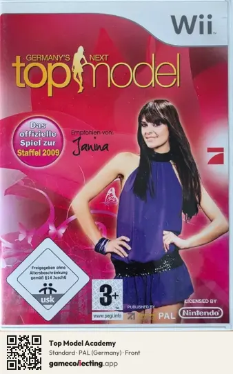 Top Model Academy Nintendo Wii, Germany box front