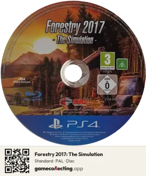 Forestry 2017: The Simulation PlayStation 4, PAL disc