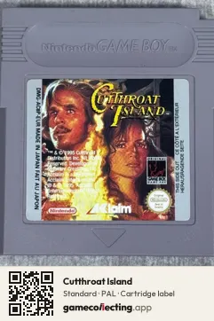 Cutthroat Island Game Boy, PAL cartridge label