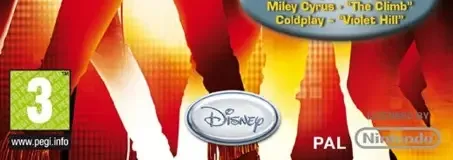 Disney Sing It: Pop Hits, the PEGI square on its front