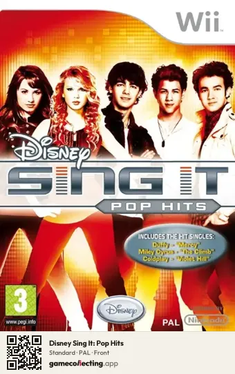 Disney Sing It: Pop Hits Nintendo Wii, PAL box front