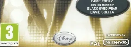 Disney Sing It: Party Hits, the PEGI square on its front