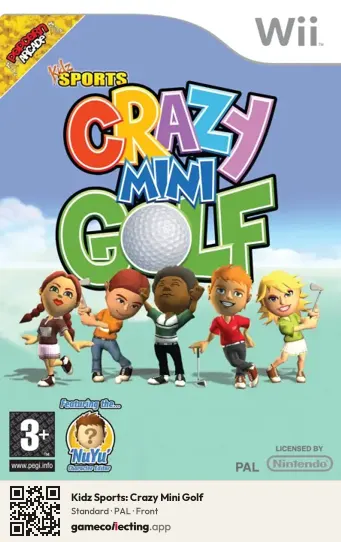 Kidz Sports: Crazy Mini Golf Nintendo Wii, PAL box front