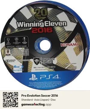 Pro Evolution Soccer 2016 PlayStation 4, Asia disc