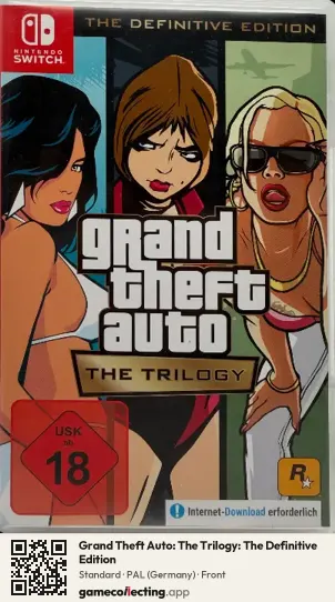 Grand Theft Auto: The Trilogy: The Definitive Edition Nintendo Switch, Germany box front
